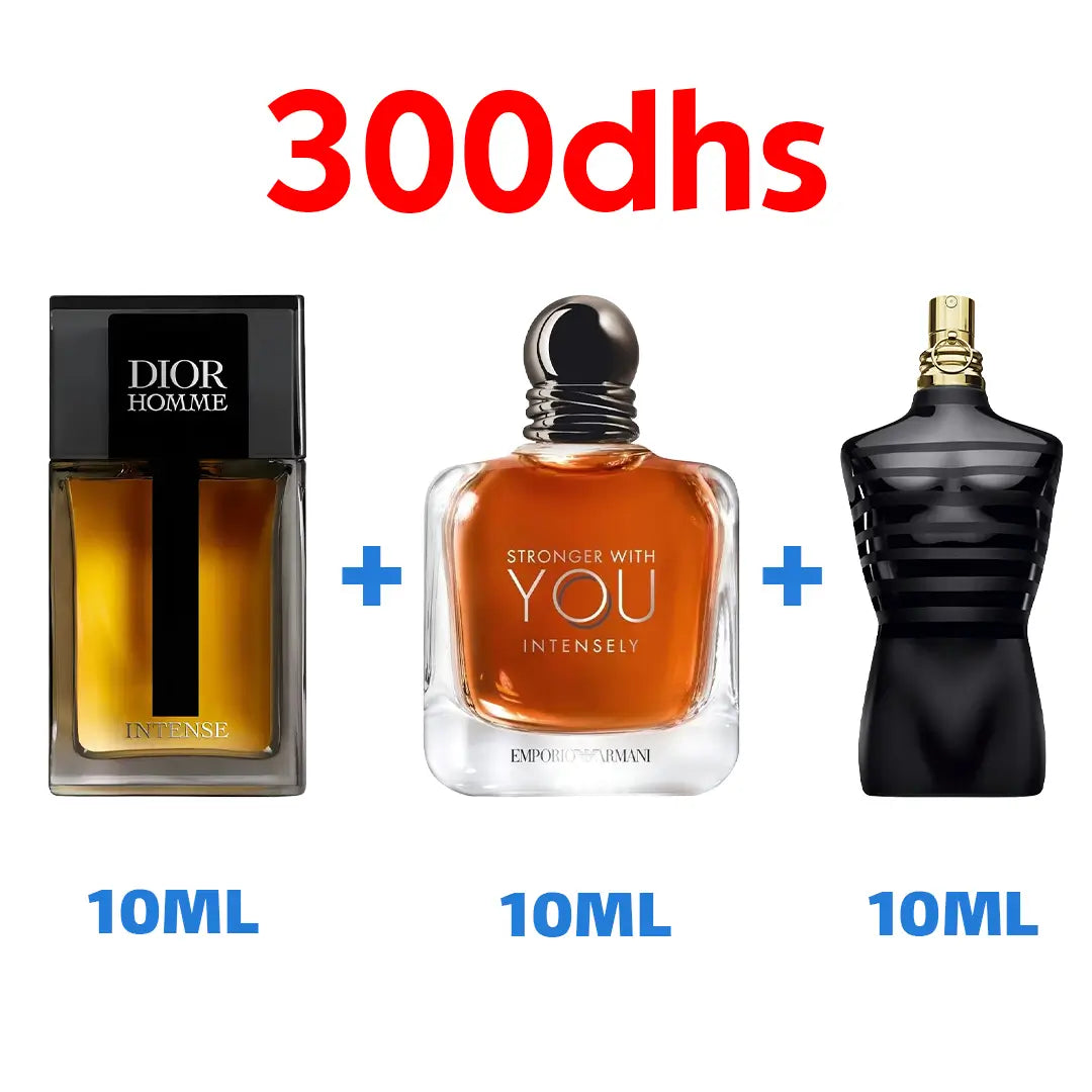 Pack Dior Homme Intense + Le Male Le Parfum + Intensely